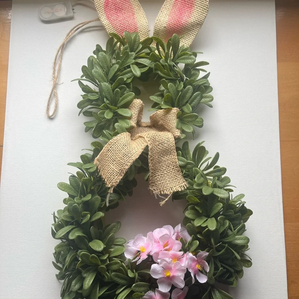 Spring Pastel Egg Grapevine Wreath - Floral Easter Door Decor
